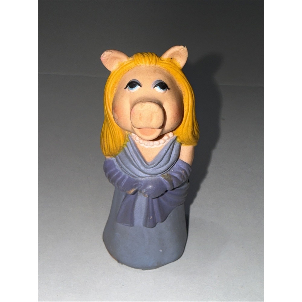 Vintage Fisher Price Muppets Miss Piggy Finger Stick Puppet 3.5" 1976-1978